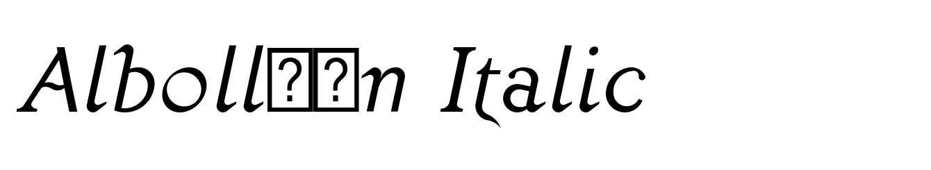 AlbollГіn Italic